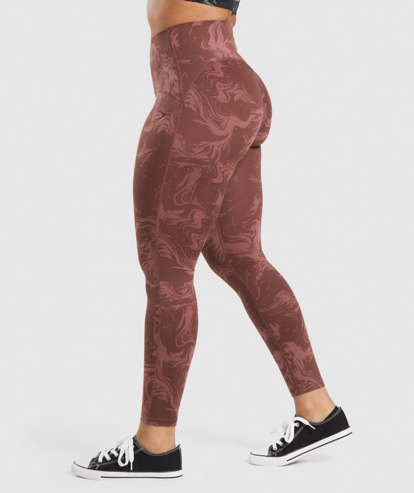 Gymshark GS Power High Rise Leggings Damen Braun | 19548DLTP