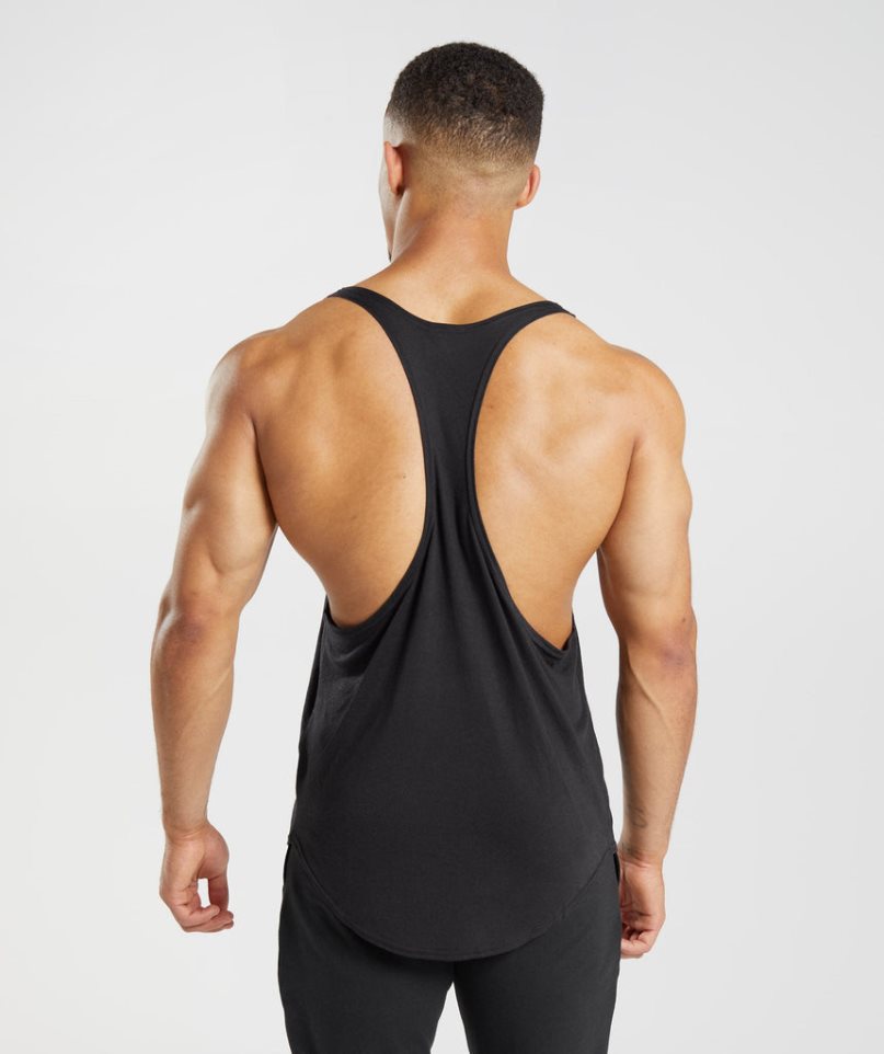 Gymshark GS x David Laid Stringer Muskelshirt Herren Schwarz | 83159MFAU