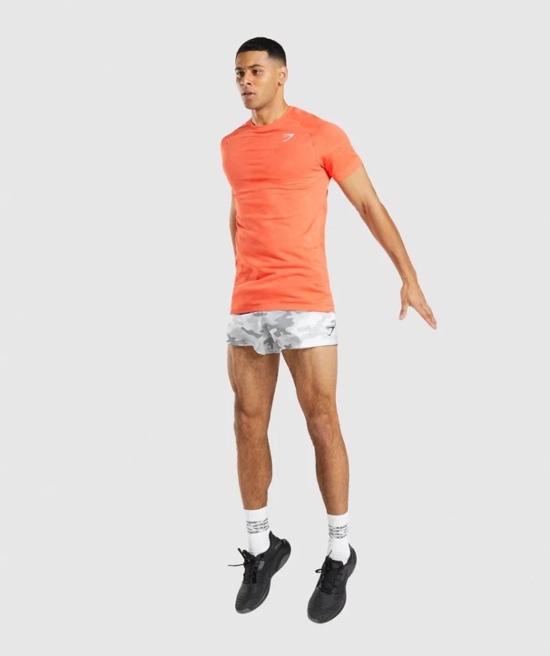 Gymshark Geo Seamless T-shirts Herren Orange | 86907SHQI