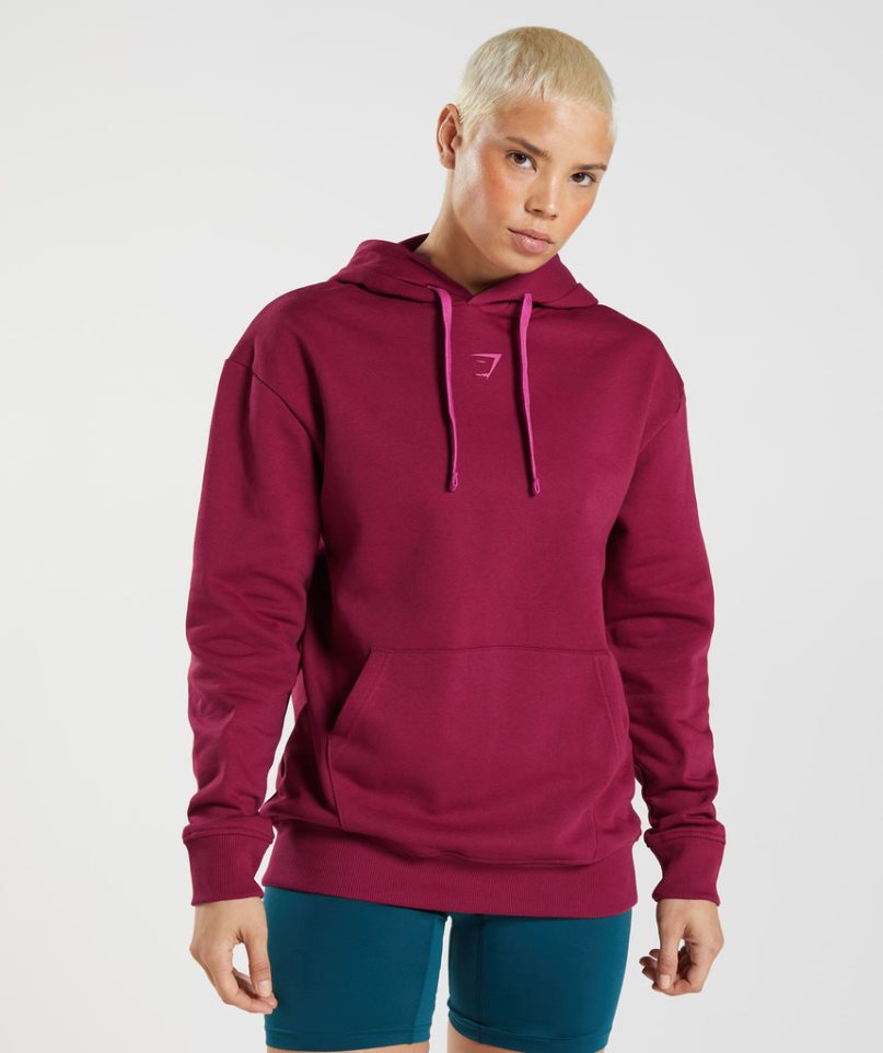 Gymshark Graphics Fraction Hoodie Damen Fuchsie | 50926CNZE