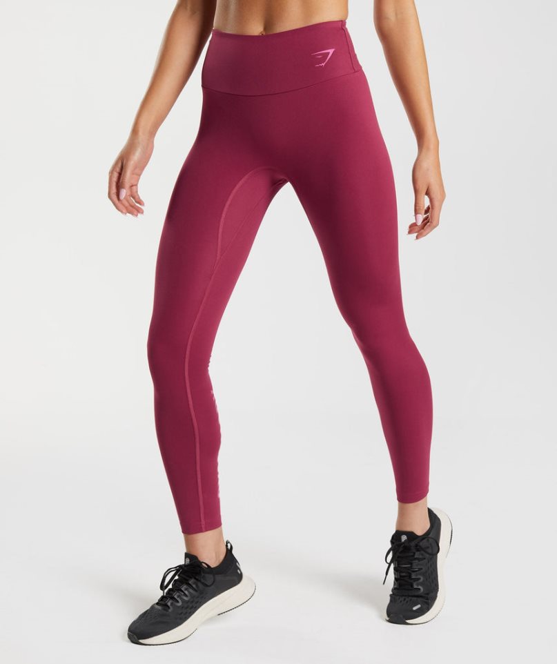 Gymshark Graphics Fraction Leggings Damen Fuchsie | 86934RUVX