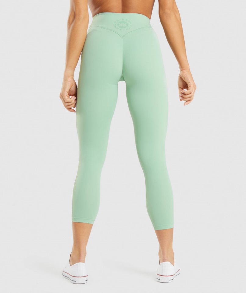 Gymshark KK Fit 7/8 Leggings Damen Hellgrün | 27415ETPA