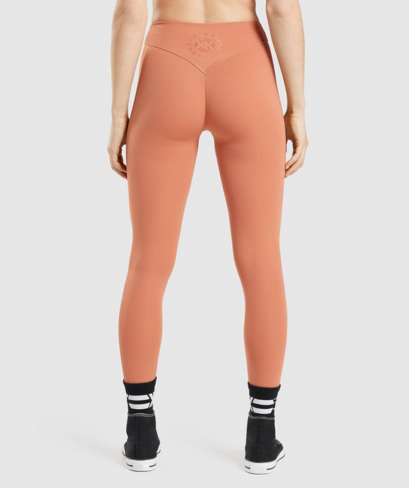 Gymshark KK Fit 7/8 Leggings Damen Orange | 89054XGDF