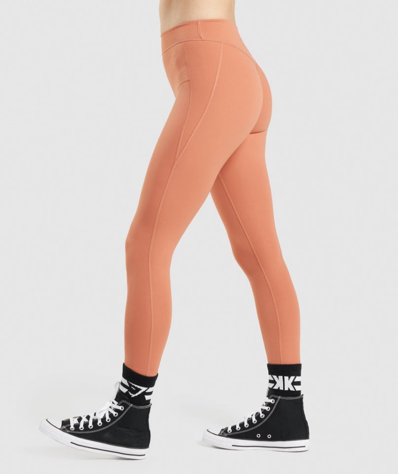 Gymshark KK Fit 7/8 Leggings Damen Orange | 89054XGDF