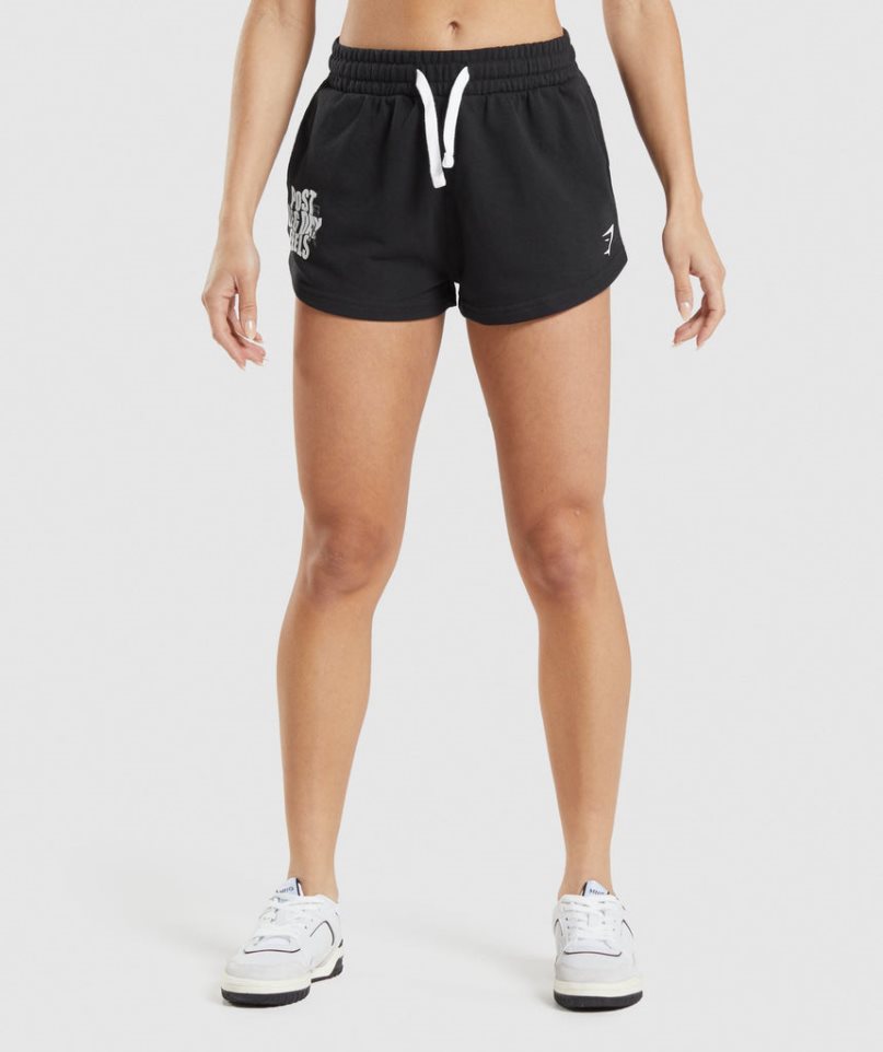 Gymshark Leg Day Kurze Hose Damen Schwarz | 21403HNIU