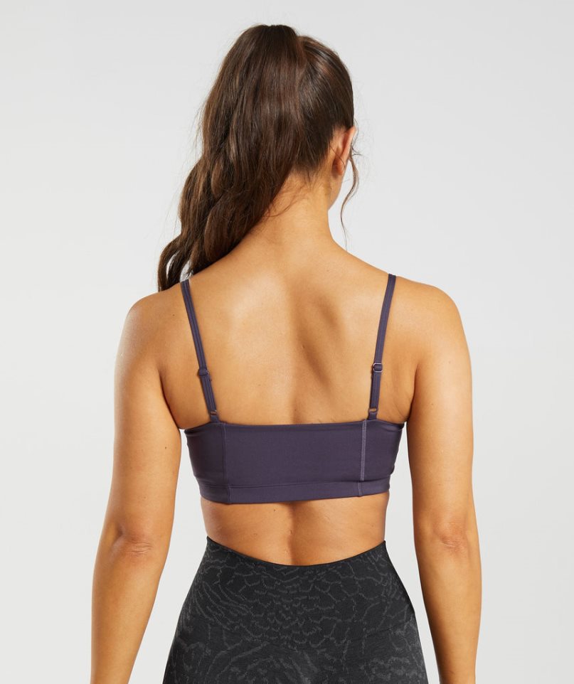 Gymshark Legacy Bandeau Sport Bh Damen Lila | 61295TMFD