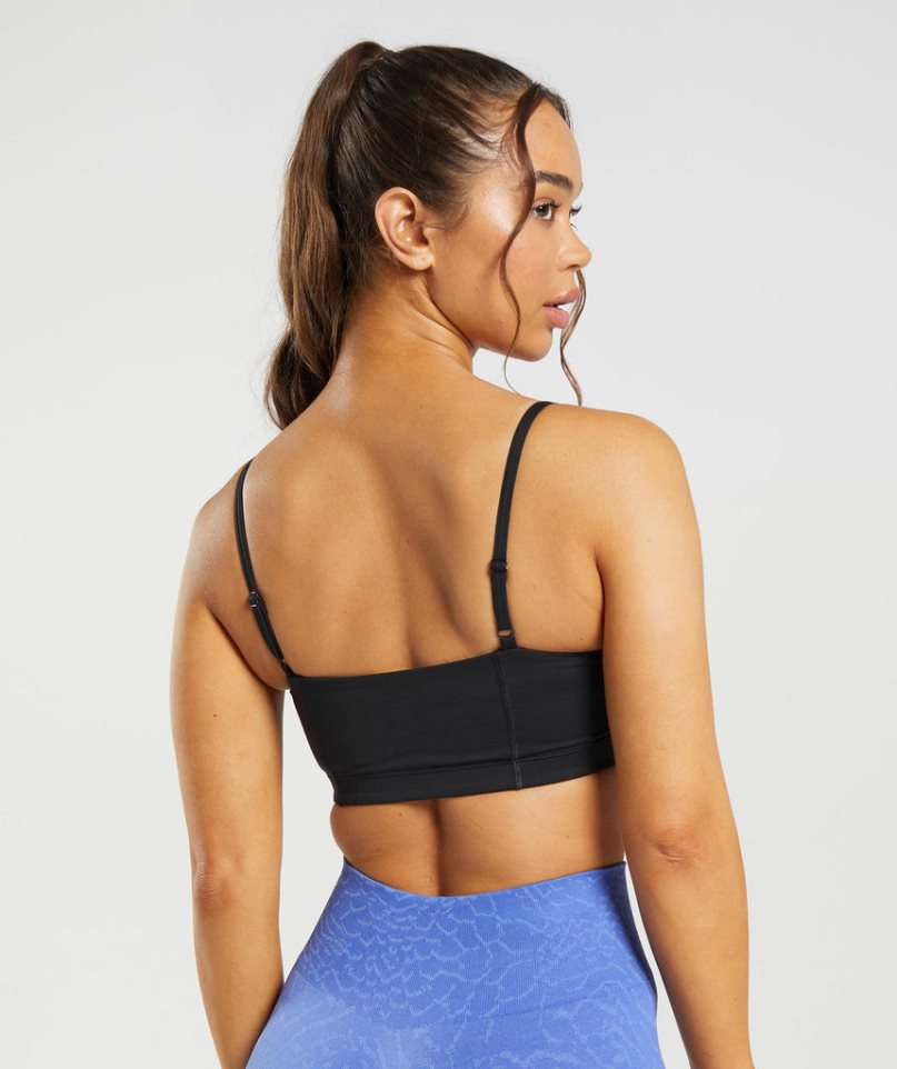 Gymshark Legacy Bandeau Sport Bh Damen Schwarz | 27560XMYL