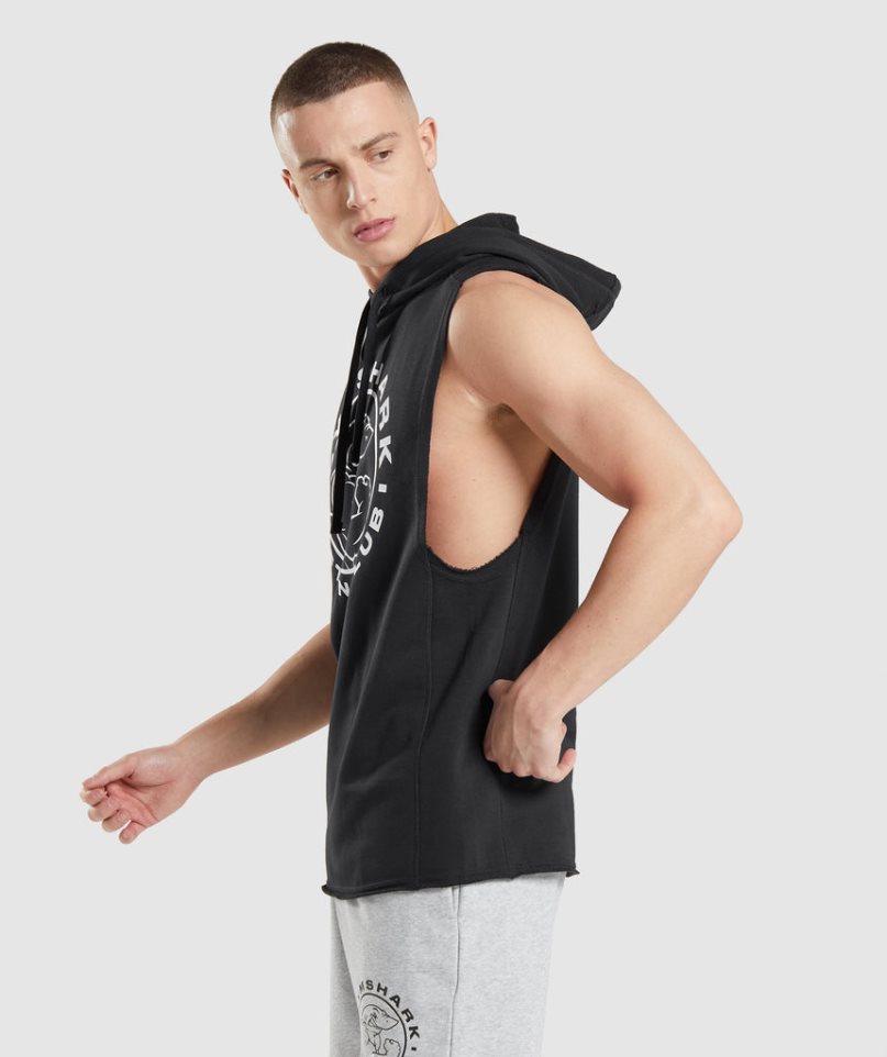 Gymshark Legacy Drop Arm Hoodie Herren Schwarz | 80712BTRV