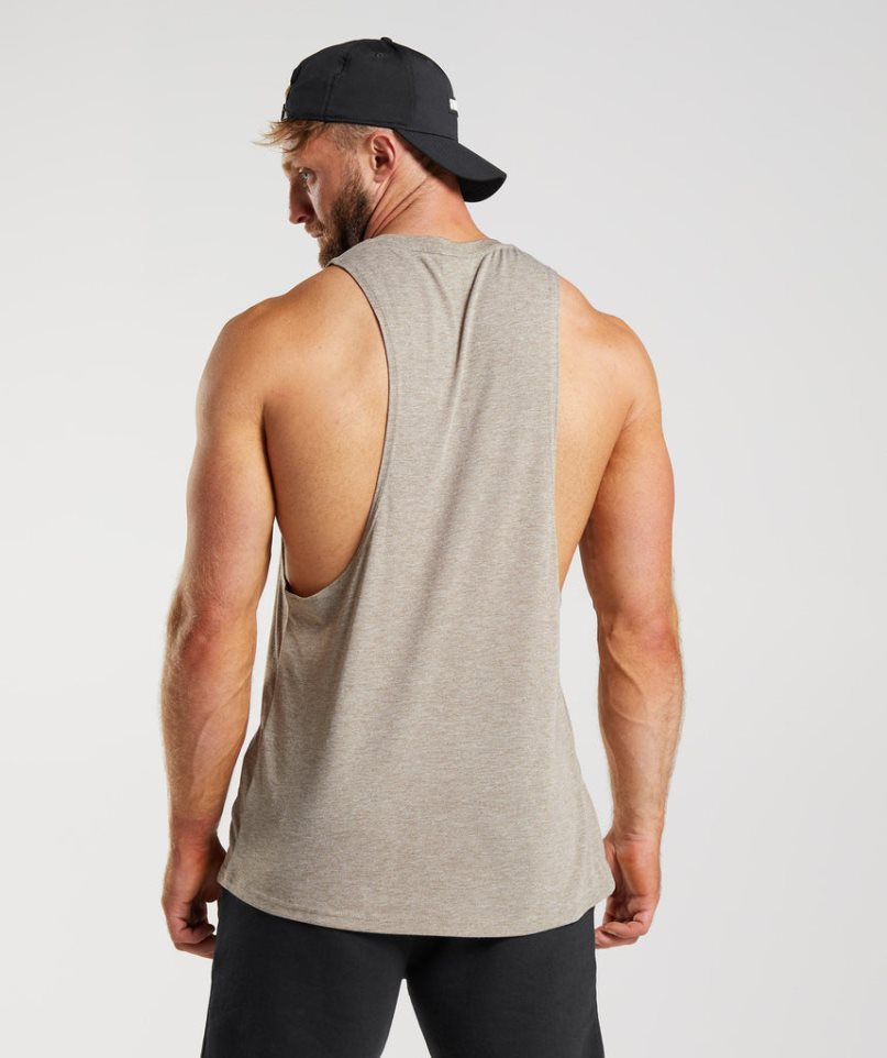 Gymshark Legacy Drop Arm Muskelshirt Herren Grau | 75928PKXW