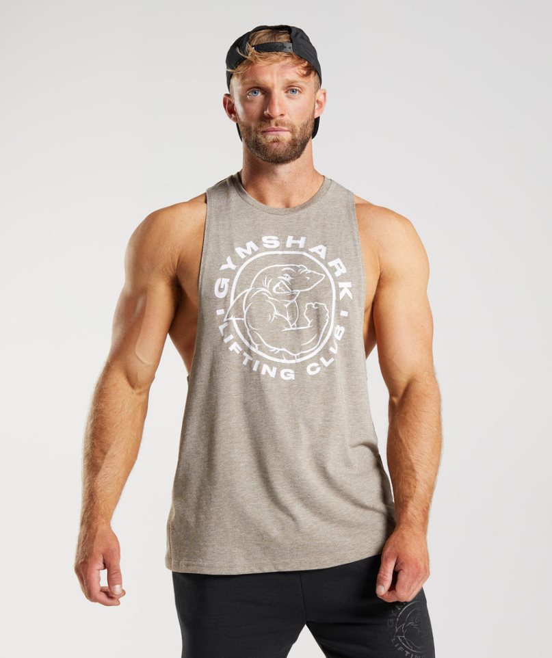 Gymshark Legacy Drop Arm Muskelshirt Herren Grau | 75928PKXW