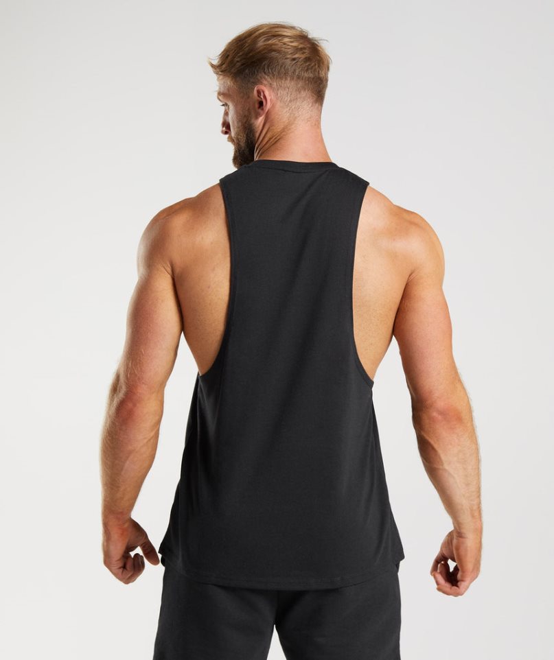 Gymshark Legacy Drop Arm Muskelshirt Herren Schwarz | 85102TEMD