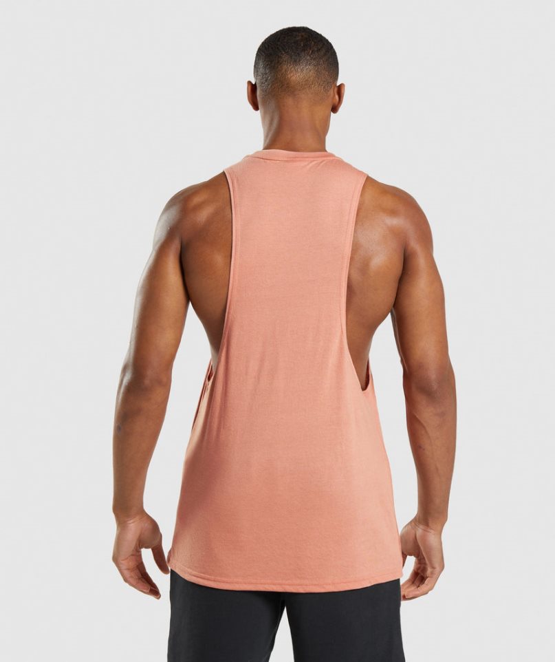 Gymshark Legacy Drop Arm Muskelshirt Herren Rosa | 89067JPQE