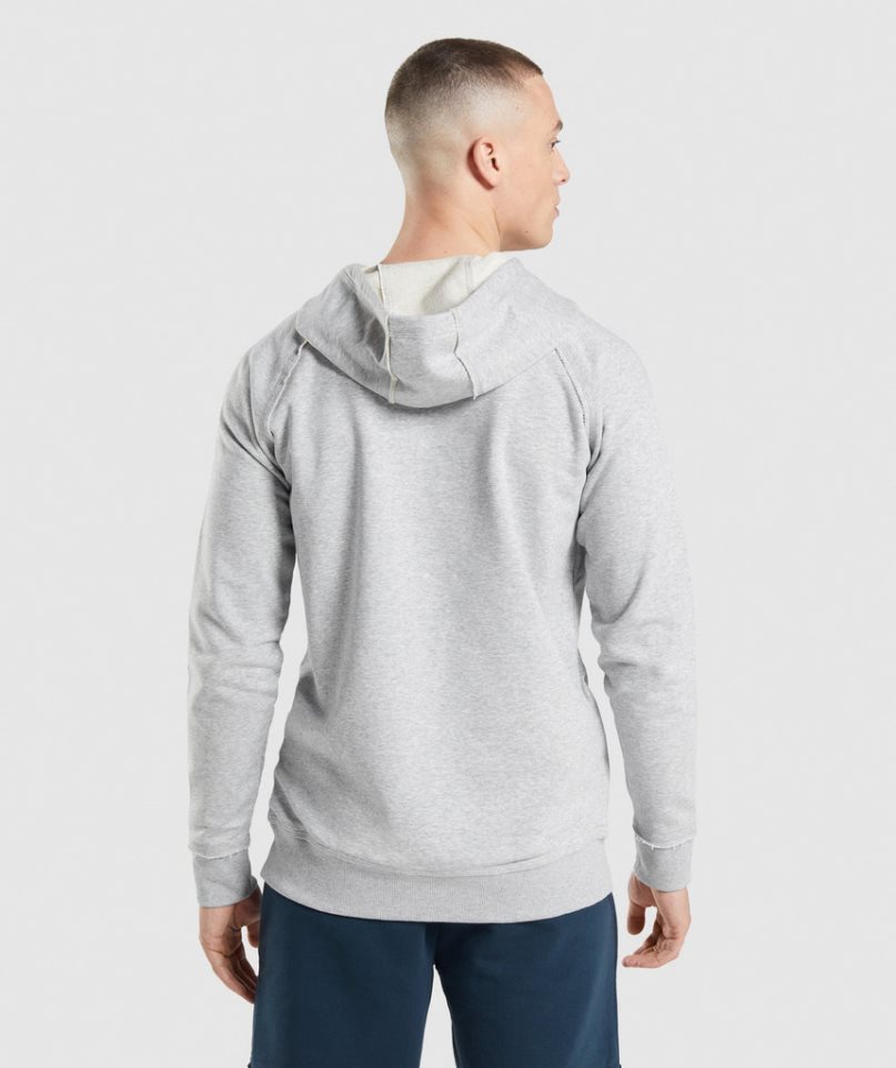 Gymshark Legacy Hoodie Herren Hellgrau | 13807PHFY