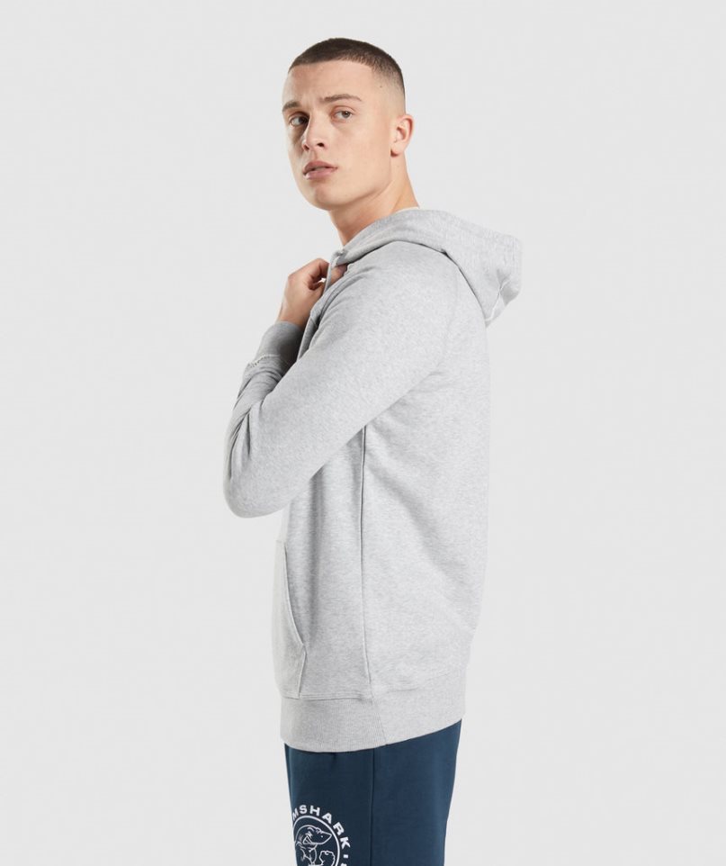 Gymshark Legacy Hoodie Herren Hellgrau | 13807PHFY