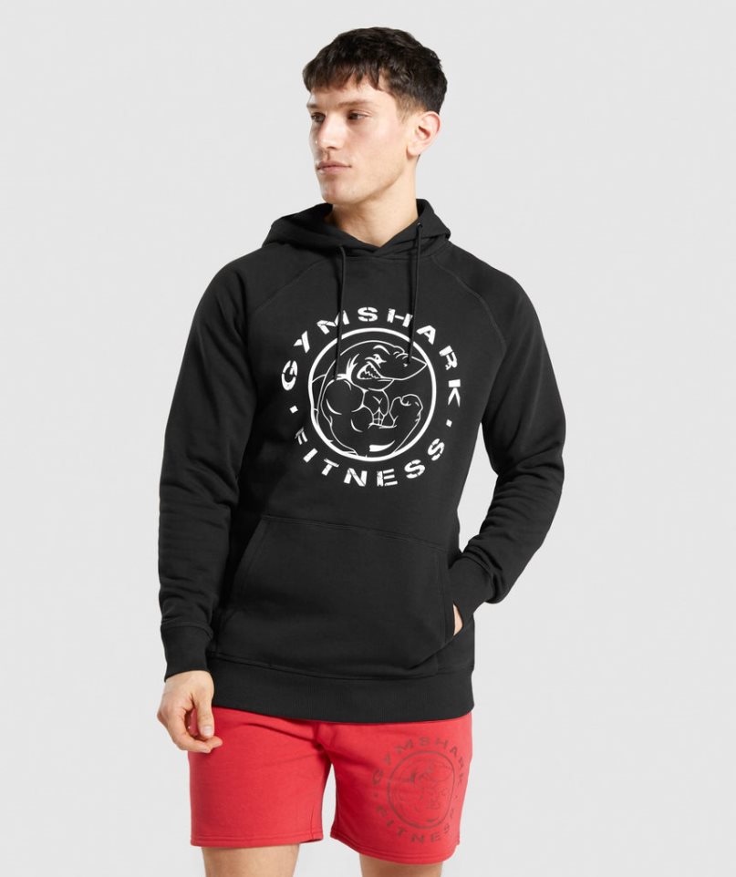 Gymshark Legacy Hoodie Herren Schwarz | 91584QTOD