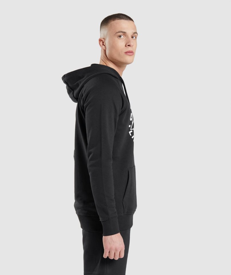 Gymshark Legacy Hoodie Herren Schwarz | 91826HEZV