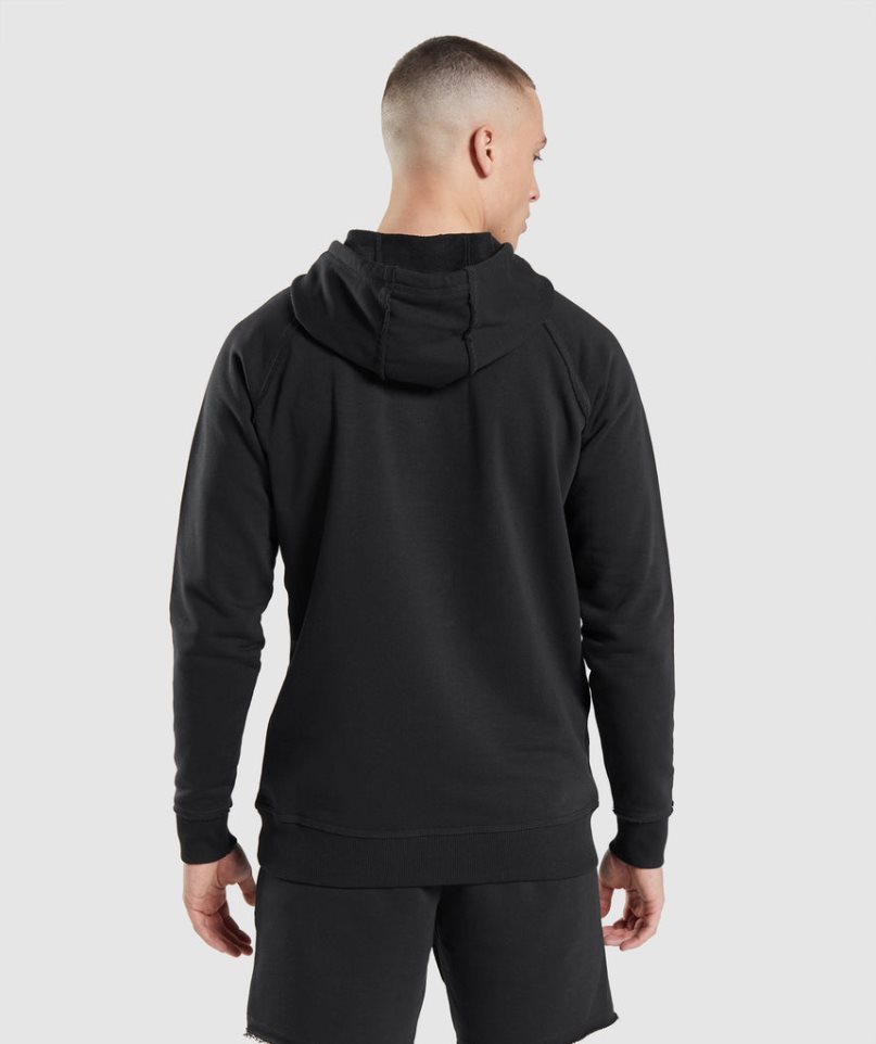 Gymshark Legacy Hoodie Herren Schwarz | 91826HEZV