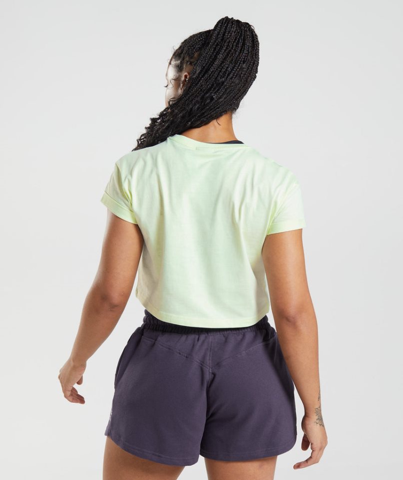 Gymshark Legacy Kurz Geschnittene Oberteile Damen Mintfarben | 05231LVKY