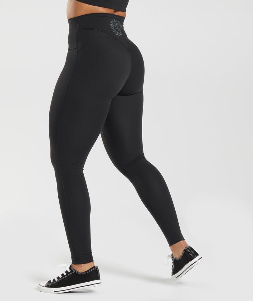 Gymshark Legacy Leggings Damen Schwarz | 48793IJUB