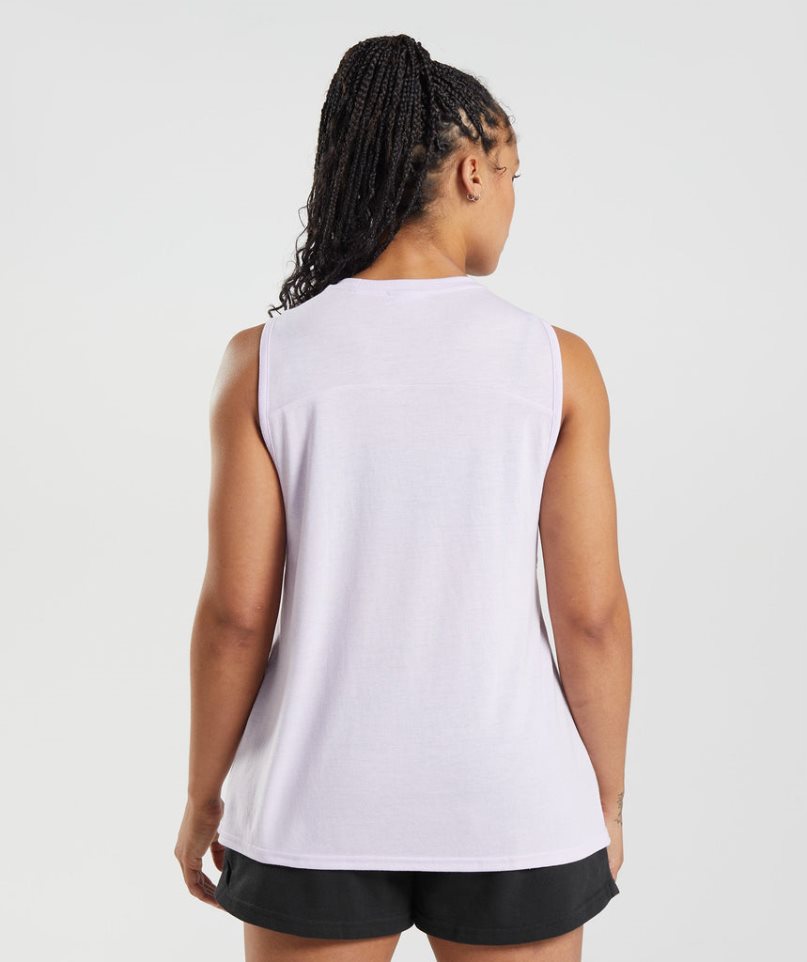 Gymshark Legacy Muskelshirt Damen Helllila | 47256XCHW