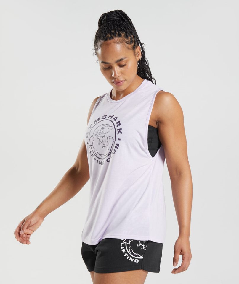 Gymshark Legacy Muskelshirt Damen Helllila | 47256XCHW