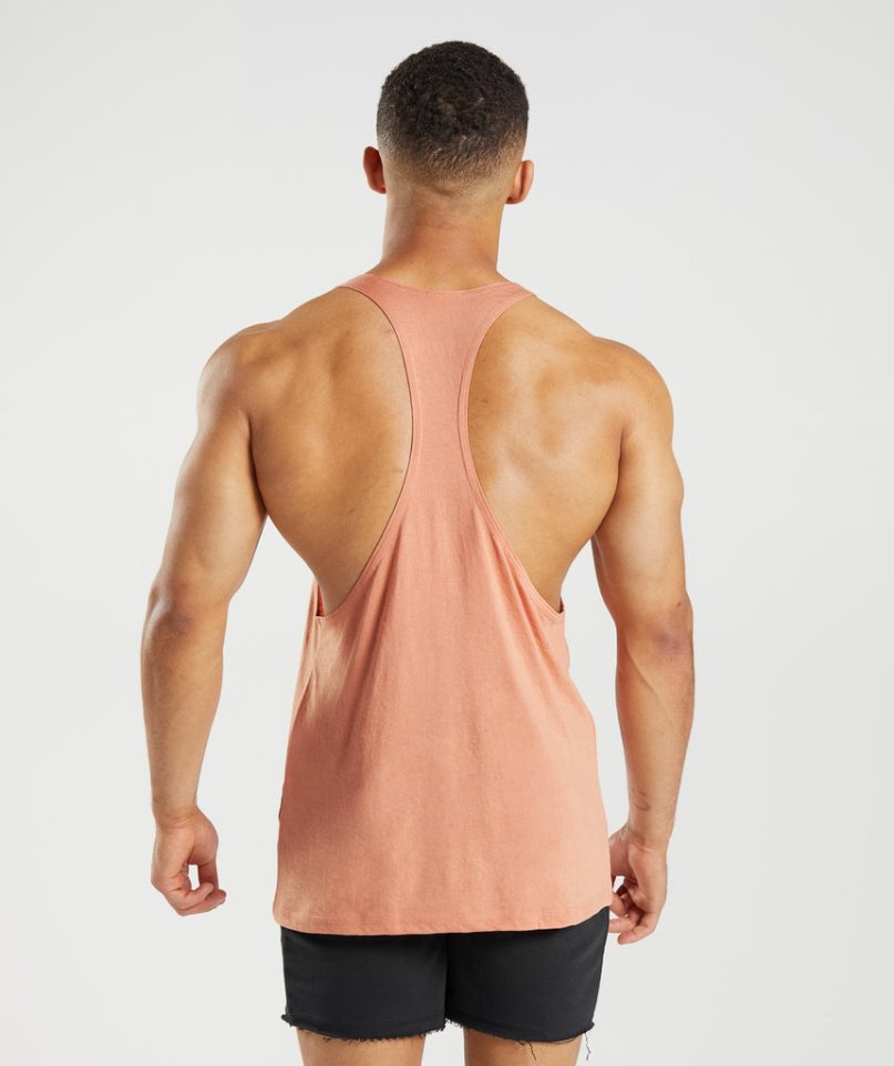 Gymshark Legacy Stringer Muskelshirt Herren Rosa | 02695IBHM