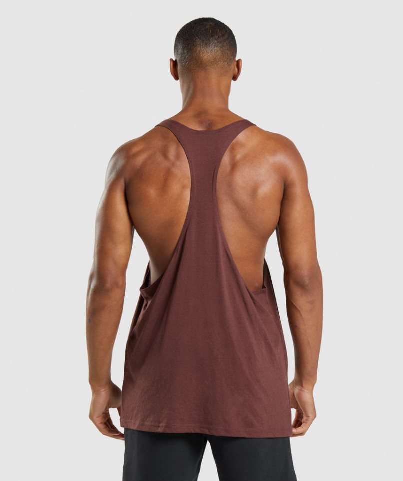 Gymshark Legacy Stringer Muskelshirt Herren Bordeaux | 29174KREJ