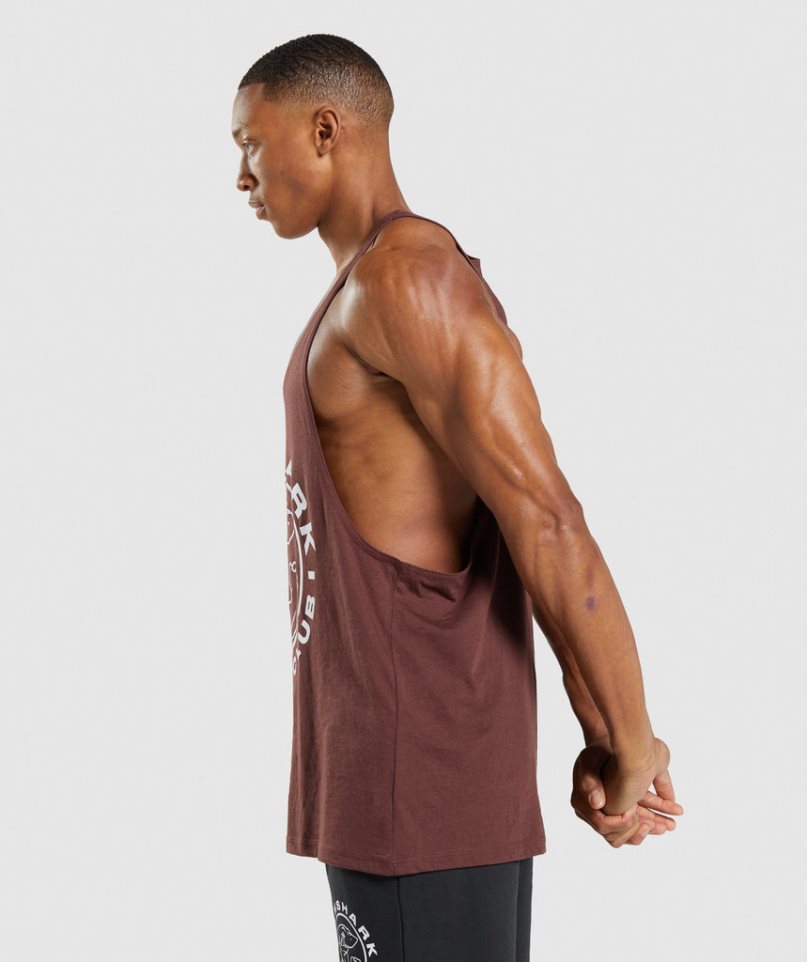 Gymshark Legacy Stringer Muskelshirt Herren Bordeaux | 29174KREJ