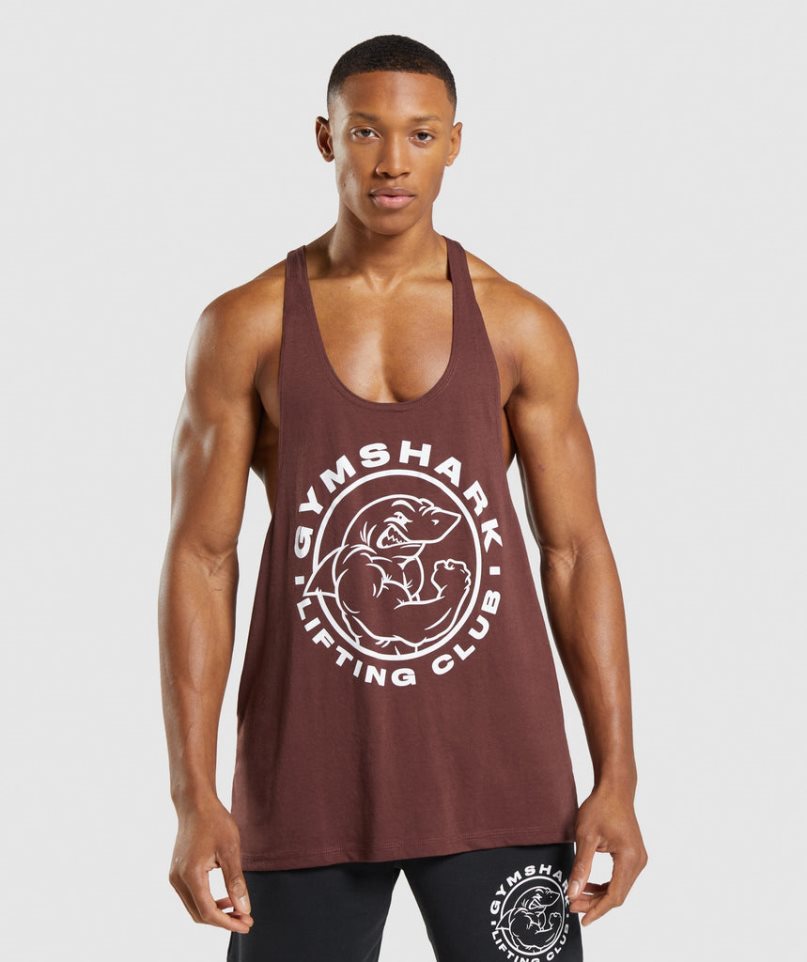 Gymshark Legacy Stringer Muskelshirt Herren Bordeaux | 29174KREJ