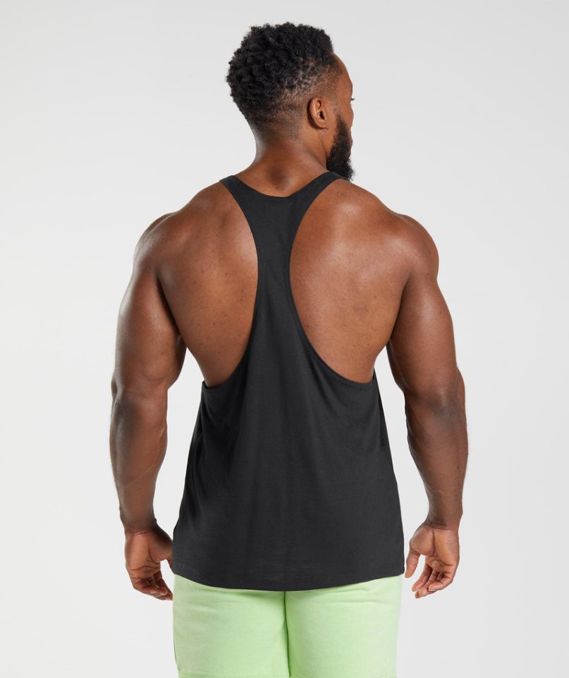 Gymshark Legacy Stringer Muskelshirt Herren Schwarz | 90836QSFA