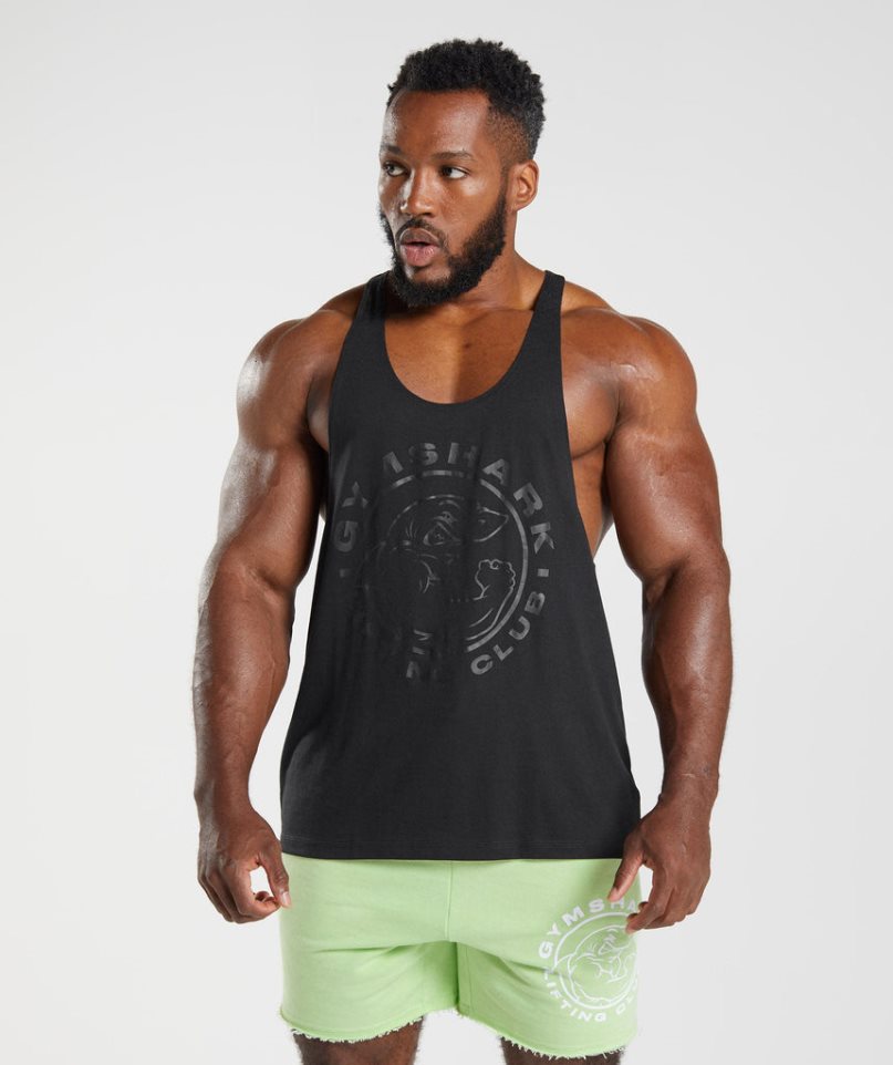 Gymshark Legacy Stringer Muskelshirt Herren Schwarz | 90836QSFA