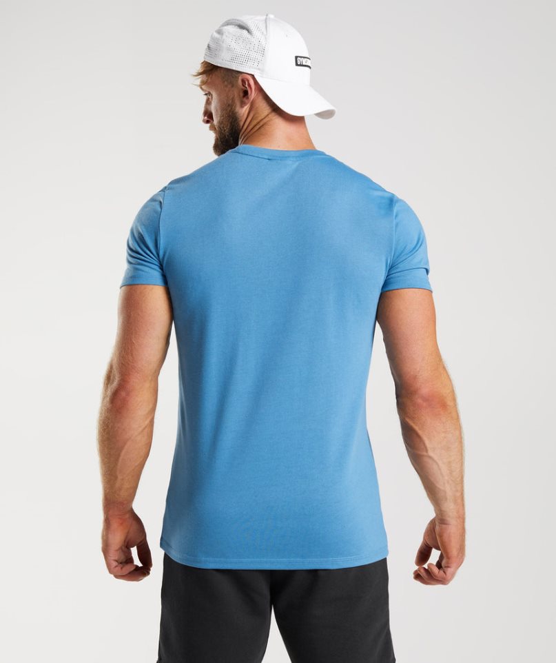 Gymshark Legacy T-shirts Herren Blau | 36745JNSV