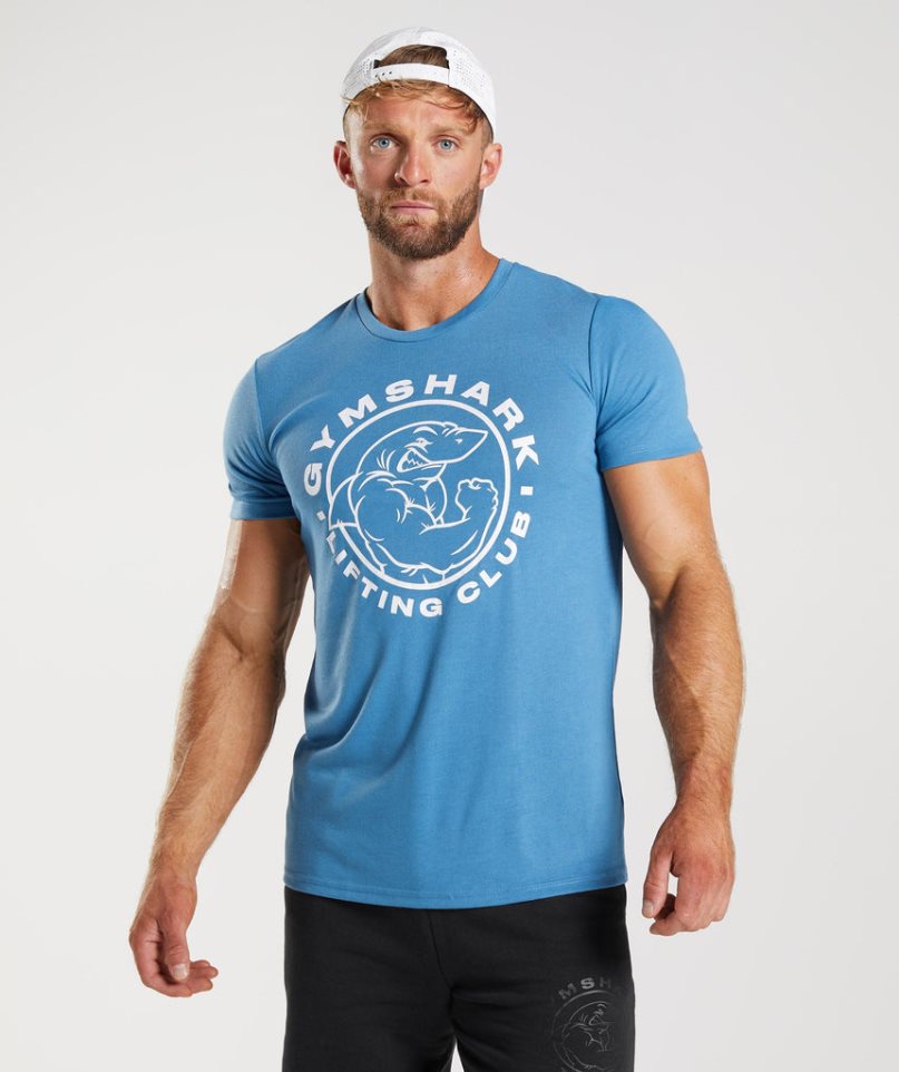 Gymshark Legacy T-shirts Herren Blau | 36745JNSV