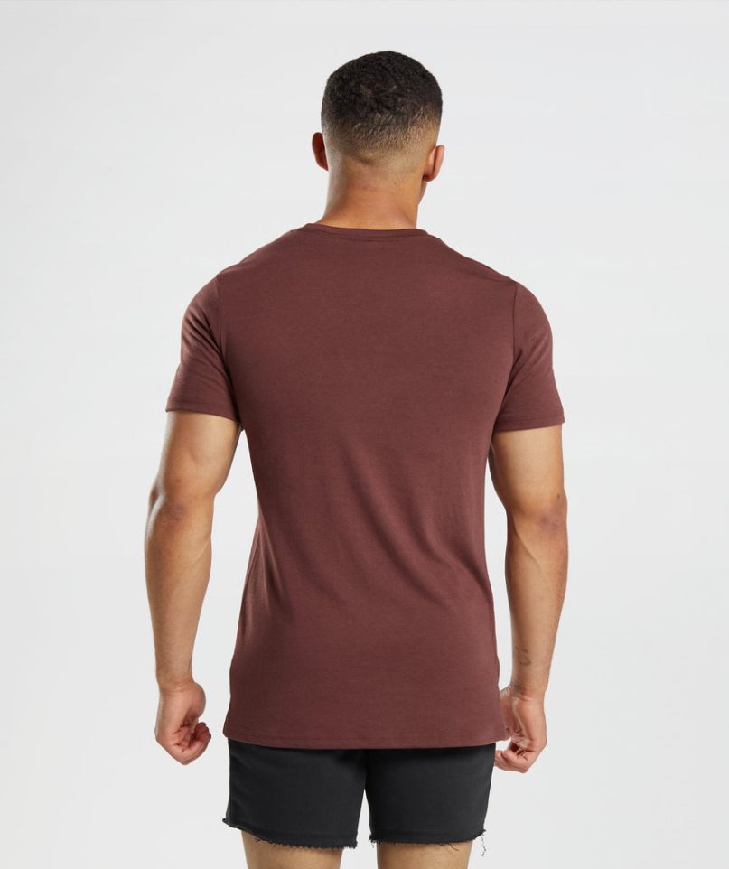 Gymshark Legacy T-shirts Herren Bordeaux | 62708MRDU