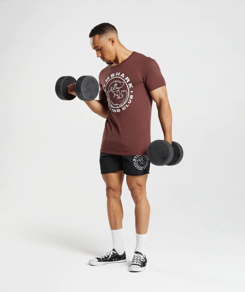 Gymshark Legacy T-shirts Herren Bordeaux | 62708MRDU