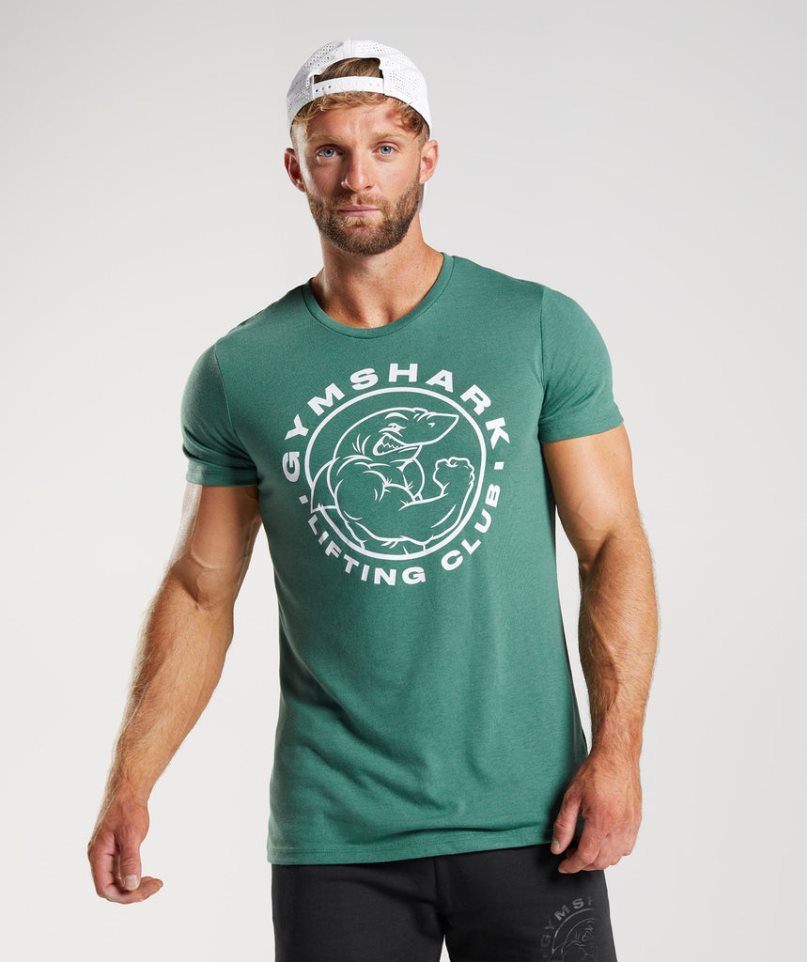 Gymshark Legacy T-shirts Herren Grün | 93541YMWU