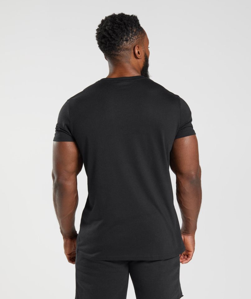 Gymshark Legacy T-shirts Herren Schwarz | 73695HKCG