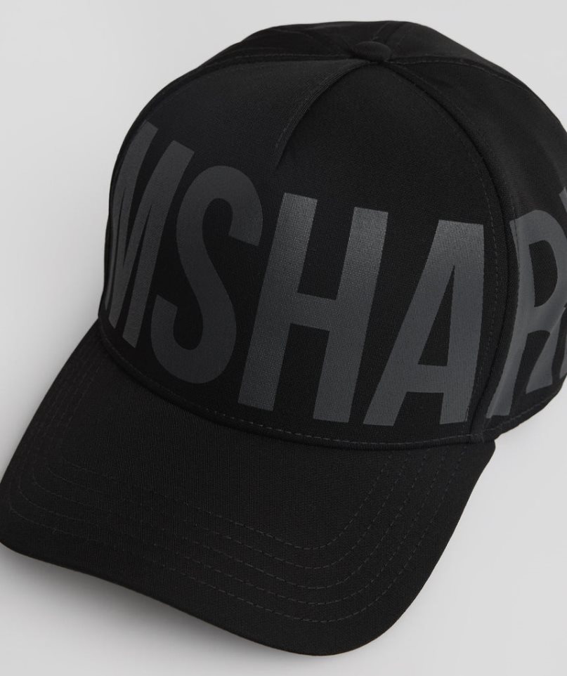 Gymshark Logo Trucker Kappen Schwarz | 36084IDOQ