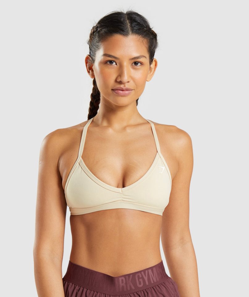 Gymshark Minimal Sport Bh Damen Beige | 57896TOLD