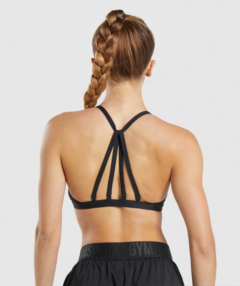 Gymshark Minimal Sport Bh Damen Schwarz | 78314ZGKV