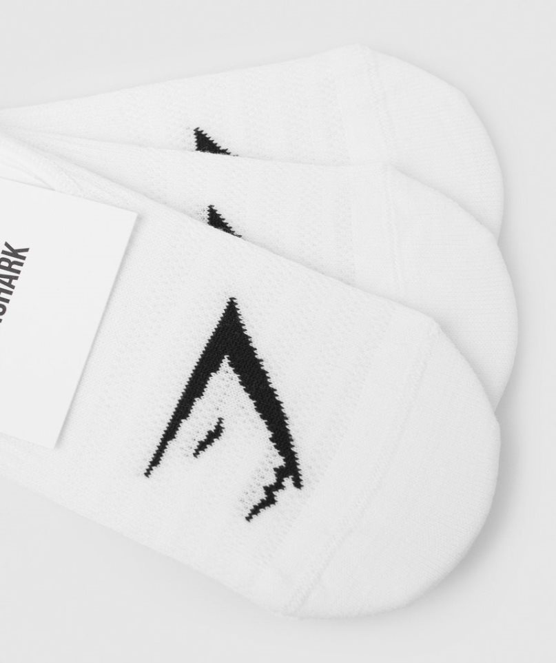 Gymshark No Show 3pk Socken Weiß | 65124XQSD