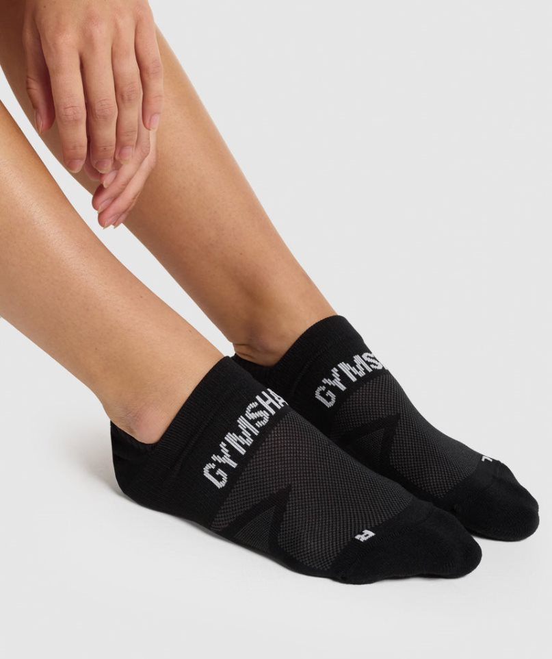 Gymshark No Show Performance Socken Schwarz | 74392IFWY