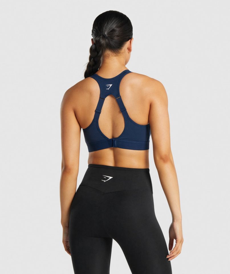 Gymshark Open Back Sport Bh Damen Navy | 50894CIXS