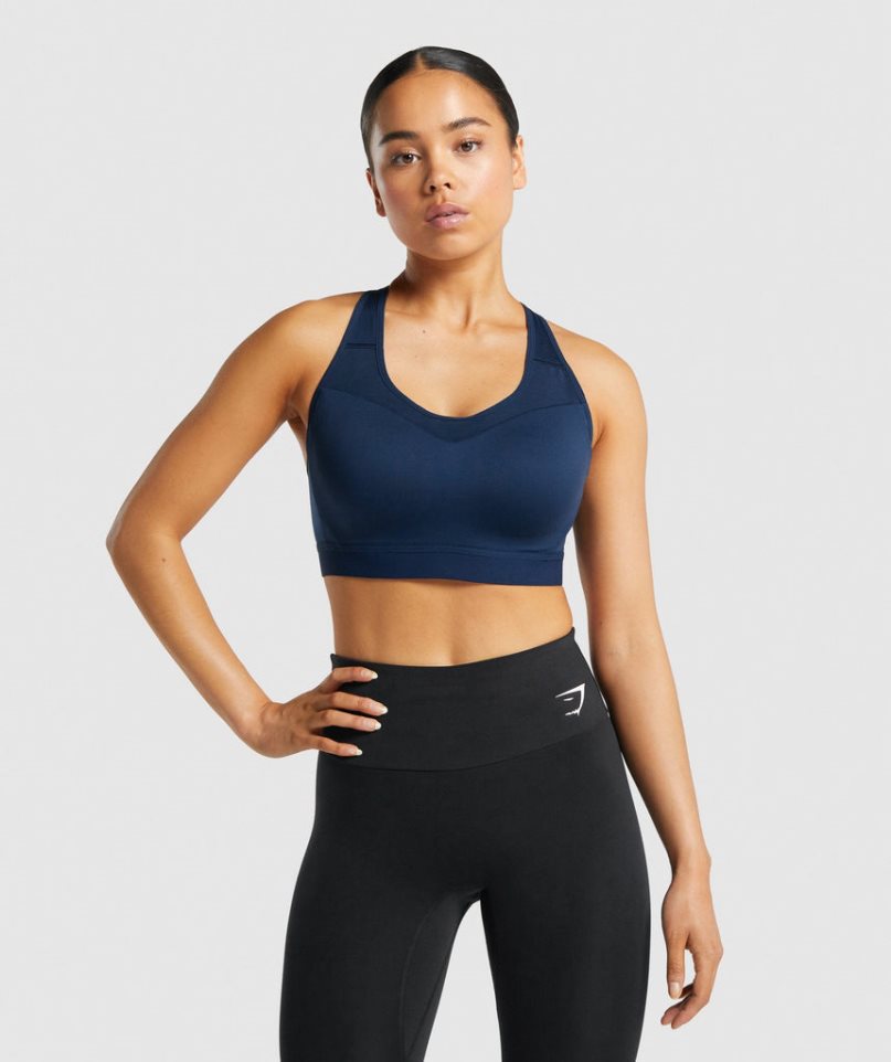 Gymshark Open Back Sport Bh Damen Navy | 50894CIXS