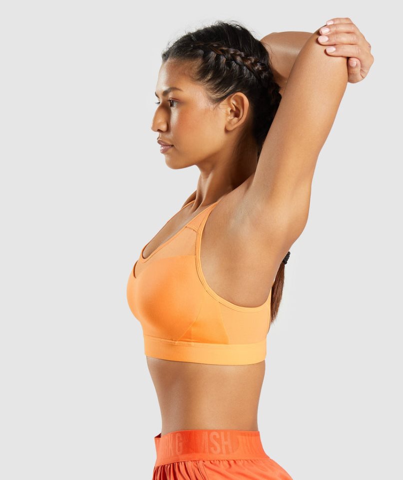 Gymshark Open Back Sport Bh Damen Orange | 58679PWJT