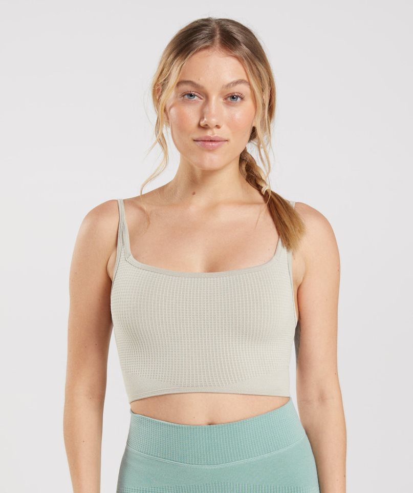 Gymshark Pause Seamless Bralette Sport Bh Damen Grau | 53746EGHL