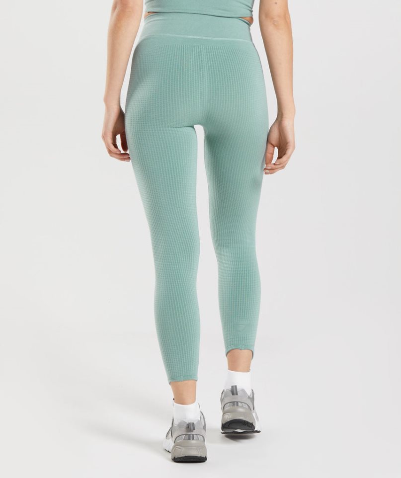 Gymshark Pause Seamless Leggings Damen Hellgrün | 98012NOJQ