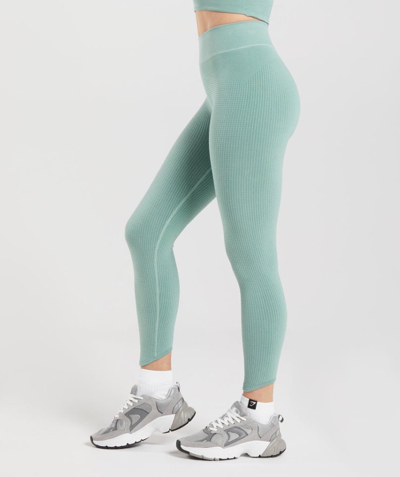 Gymshark Pause Seamless Leggings Damen Hellgrün | 98012NOJQ