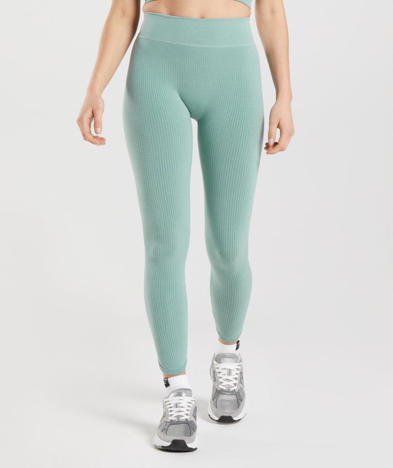 Gymshark Pause Seamless Leggings Damen Hellgrün | 98012NOJQ