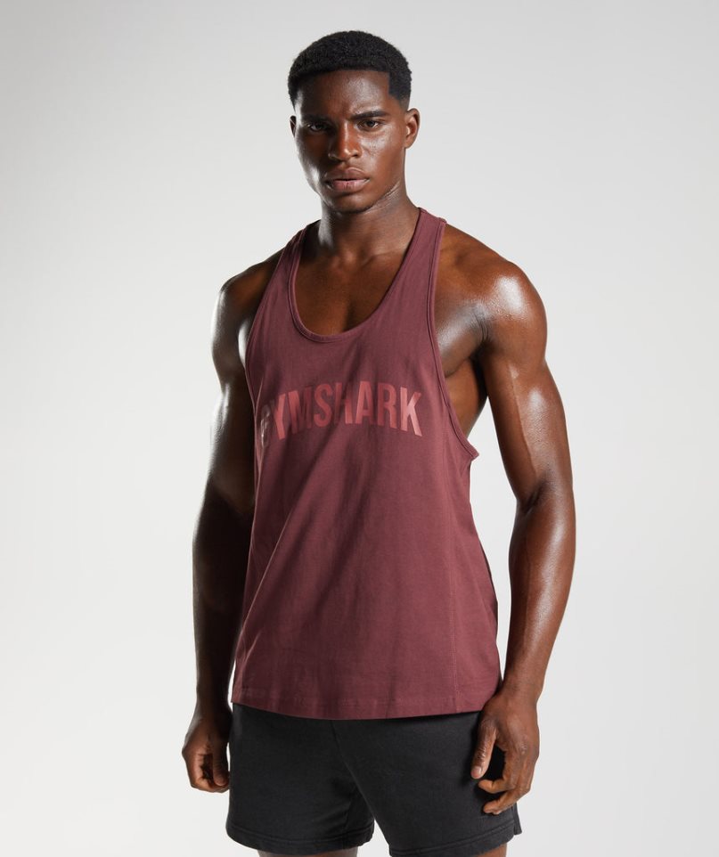 Gymshark Power Stringer Muskelshirt Herren Braun | 29815QXUA